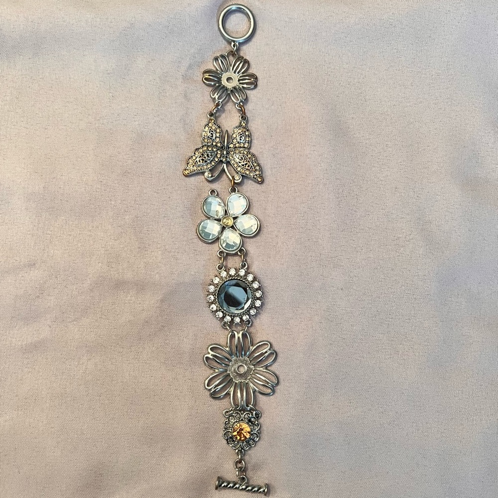 Y2K Bulky Charm Bracelet (Butterflies)